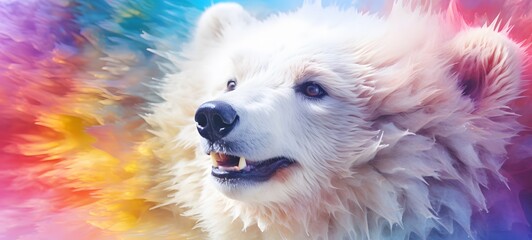 realistic photo of snow bear,generative AI