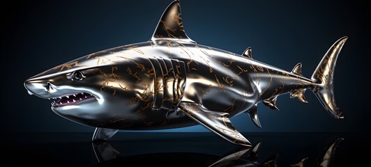 realistic photo of a glossy shark ,generative AI