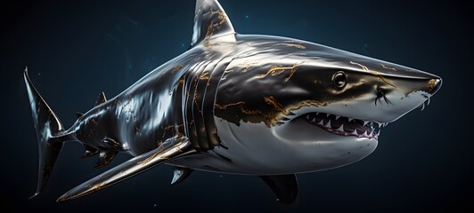 realistic photo of a glossy shark ,generative AI