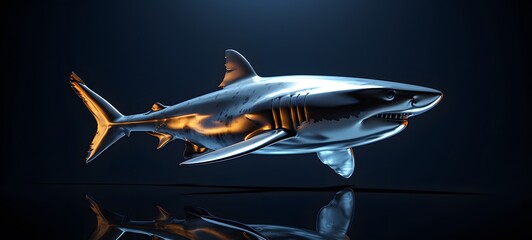 realistic photo of a glossy shark ,generative AI