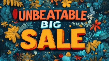 Unbeatable Big Sale autumn leaves design.