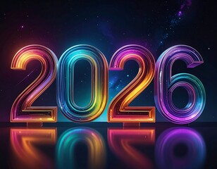 abstract colorful 2026 3d background