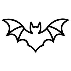 Obraz premium A bat icon bold outline vector illustration design