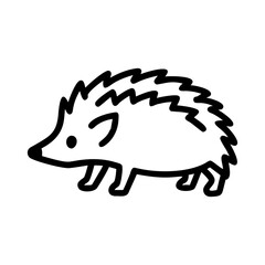 A hedgehog icon bold outline vector illustration design