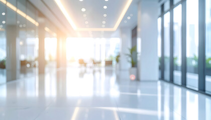 Bright and Modern Office Interior with Natural Light.