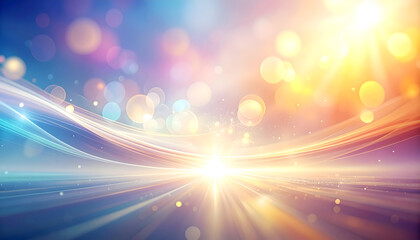 Abstract colorful light background with vibrant bokeh effects.