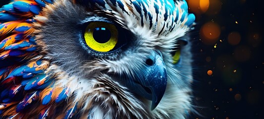 realistic photo of a glossy white owl ,generative AI