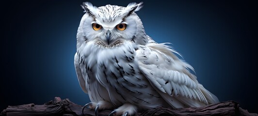 realistic photo of a glossy white owl ,generative AI