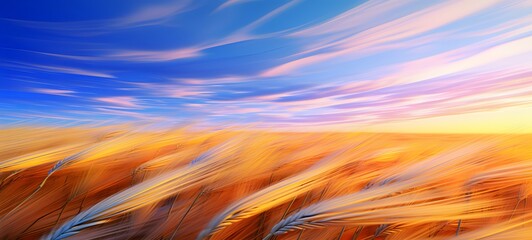 realistic photo of a glossy Wheat field ,generative AI