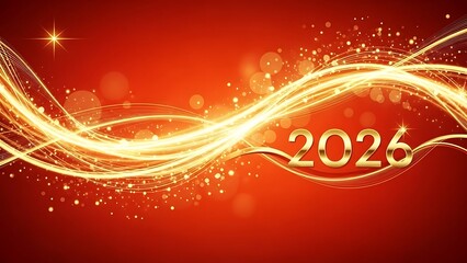 red new year 2026 background
