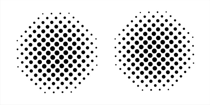 Set of black halftone dots backgrounds. vector modern dots halftone,Pop art comic style gradient circle halftone set Vector isolated on white background dots pattern. dots circle