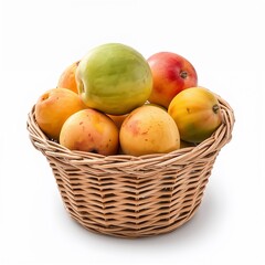Professional Photo of a Wicker Basket Containing Fresh Produce