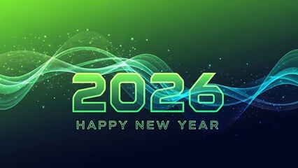 black green new year 2026 background
