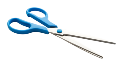 Blue scissors isolated on white background isolated on transparent background