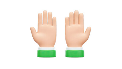 Obraz premium 3D Cartoon Hands Raised