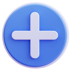 3D Add Button Icon