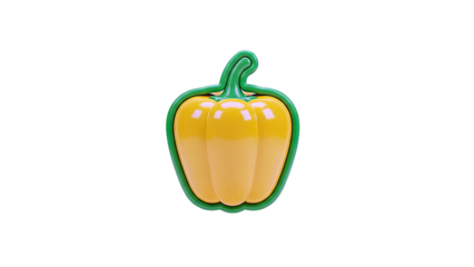 Stylized Yellow Bell Pepper Icon