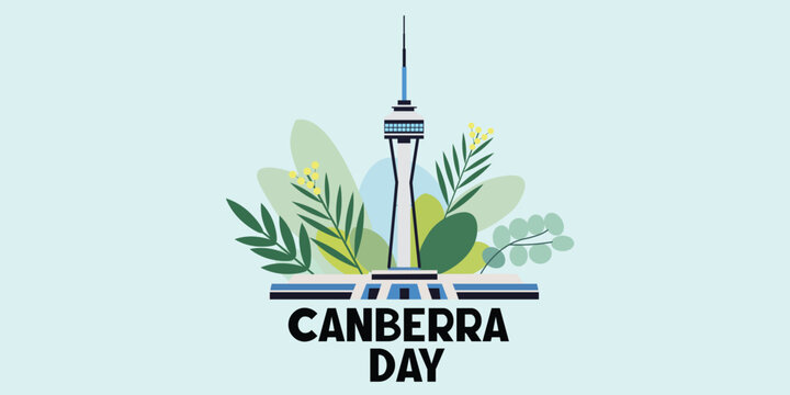 Canberra Day Telstra Tower Nature Illustration Icon