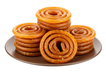 Fototapeta premium Jalebi sweet isolated on transparent background
