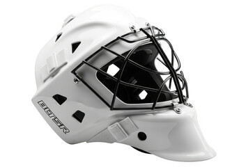 Fototapeta premium White goalie mask isolated on transparent background