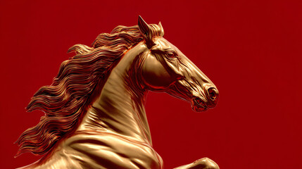 Golden Horse Sculpture