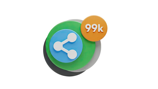 Share Icon with 99k Notification