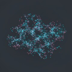 Abstract geometric pattern composed of interconnected points and lines forming a network like structure. 