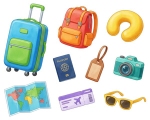 Watercolor Travel Essentials and Accessories