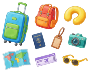 Watercolor Travel Essentials and Accessories