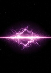 Dynamic wave particle duality shown through vibrant glowing plasma and shifting chaotic energy forms in deep cosmic space, research, cosmic, futuristic