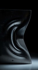 Severe abstract distortion of a flexible metal sheet, showing extreme mechanical stress, compression, and material limits in an empty void, curved, physical, deformation