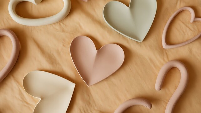 Heart-shaped on a wooden background.