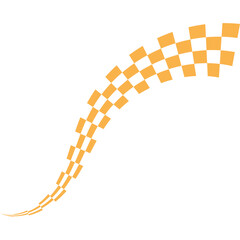 Flag Race Illustration