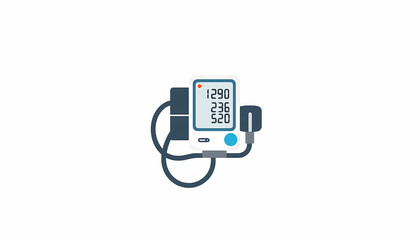 Modern digital blood pressure monitor with cuff and display