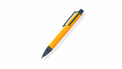 Vibrant yellow pen on white background for creative projects