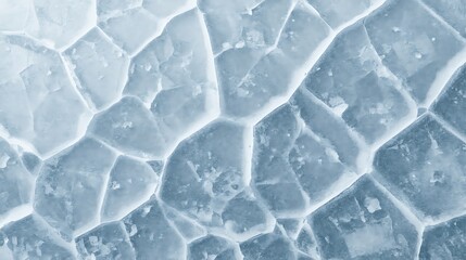Obraz premium Frozen ice surface with cracked texture and blue tones
