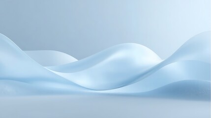 Soft blue waves on a serene light blue background
