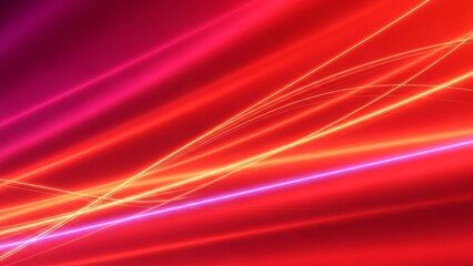 Vivid Dynamic Light Trails in Bright Red and Purple Hues Visual Art