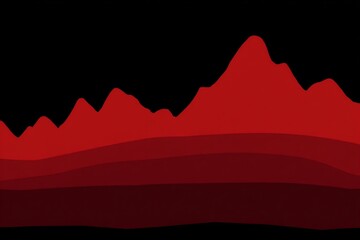 Red and black abstract mountain background