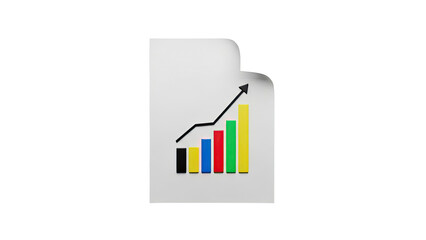 Upward Trend Bar Chart with Arrow