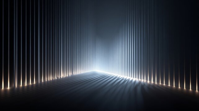 Light moving vertical straight lines on abstract technology background representing digital data flow, futuristic innovation, high speed connectivity, artificial intelligence, and modern computing net - Powered by Adobe