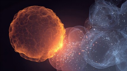 Abstract technology background with futuristic digital circuits, geometric patterns, and glowing elements for creative banners, posters, website templates, and book designs