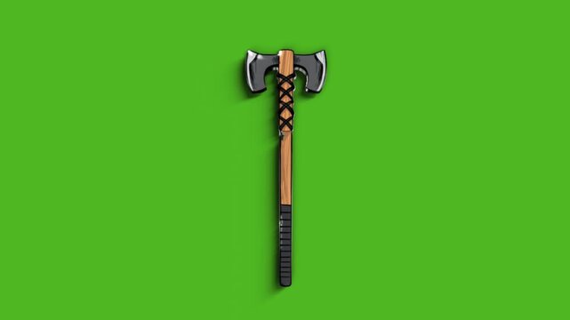 Axe Double Blade 3d animation 