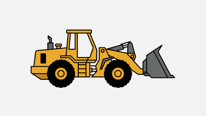 Yellow Front End Loader Illustration 5.