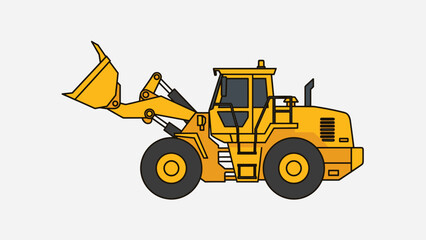 Yellow Front End Loader Illustration 7.