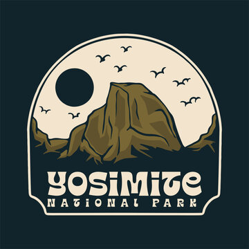 YOSIMITE NATIONAL PARK BADGE VECTOR LOGO
