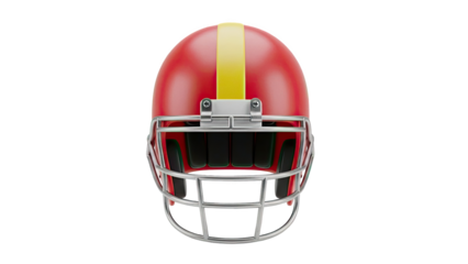 Red and Yellow American Football Helmet