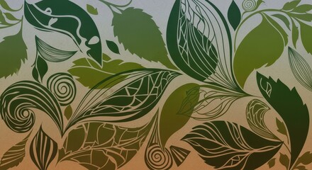 Fototapeta premium Intricate leaf pattern