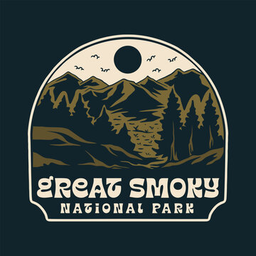 GREAT SMOKY NATIONAL PARK BADGE VECTOR LOGO