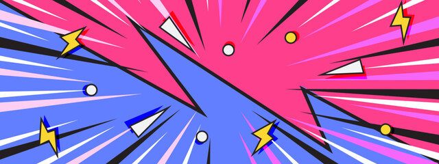 Modern background with geometric shapes and lightning bolts, perfect for dynamic presentations, tech related designs, and futuristic digital content creation